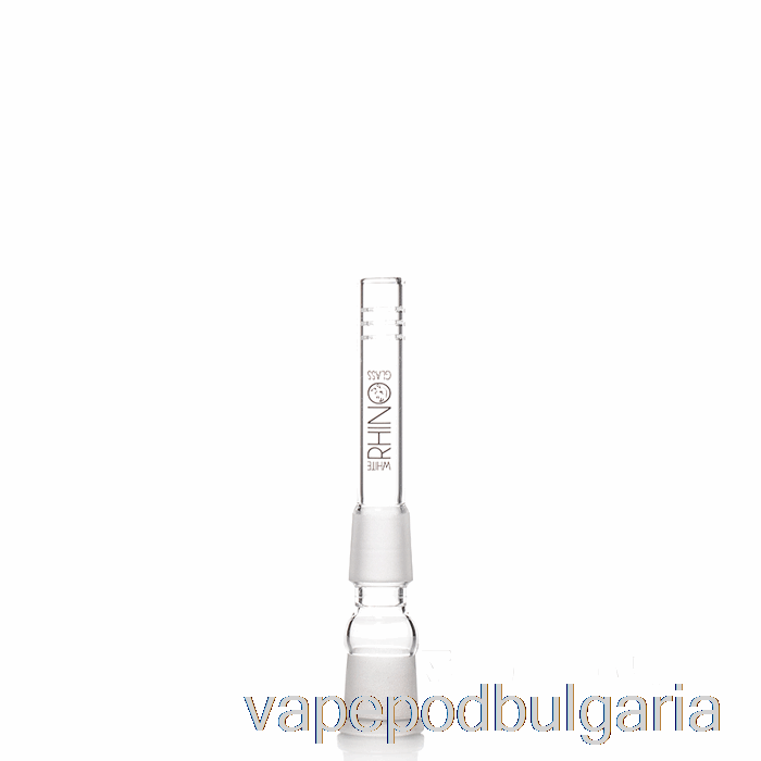 Vape 10000 Дръпки White Rhino 19/19 Glass Downstem 3.5inch